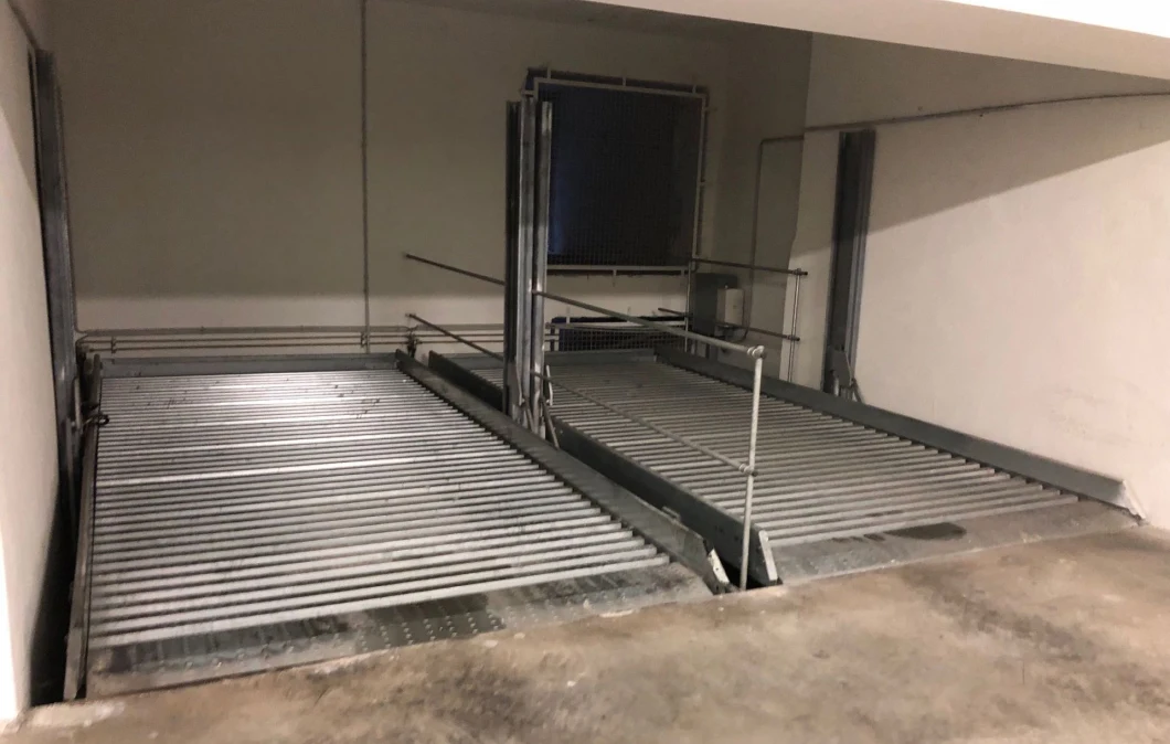 CE Approved 2 4 Post Low Ceiling Home Garage Car Storage Stacker Basement Inclined Tilting Pit Hydraulic Vehicle Park System Underground Elevator Parking Lift