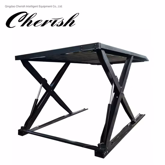 CE Approved 2 4 Post Low Ceiling Home Garage Car Storage Stacker Basement Inclined Tilting Pit Hydraulic Vehicle Park System Underground Elevator Parking Lift