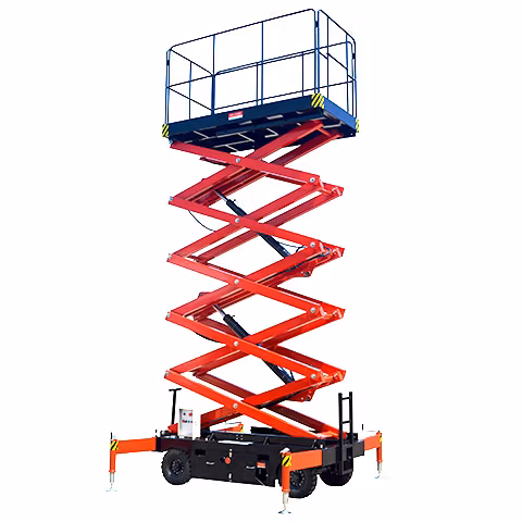 Standard 12m Aerial Working Platform Mobile Hydraulic Scissor Lift Equipment