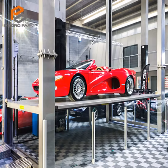 Double Four Post Cargo Car Vertical Conveyor Lift Elevator for Building Warehouse Car Parking Lift